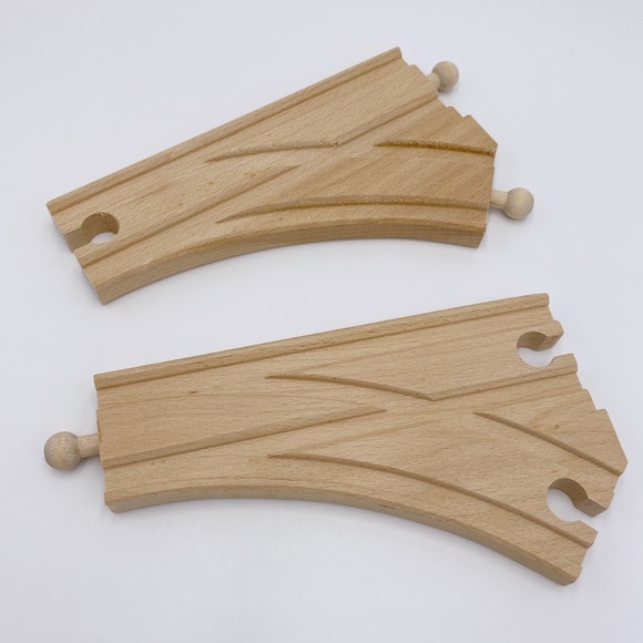 Assorted Wooden Trains & Train Tracks 20 Items In The Lot - Picture 8 of 14